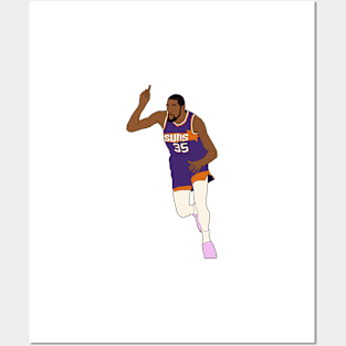 Kevin Durant Suns Minimal Posters and Art